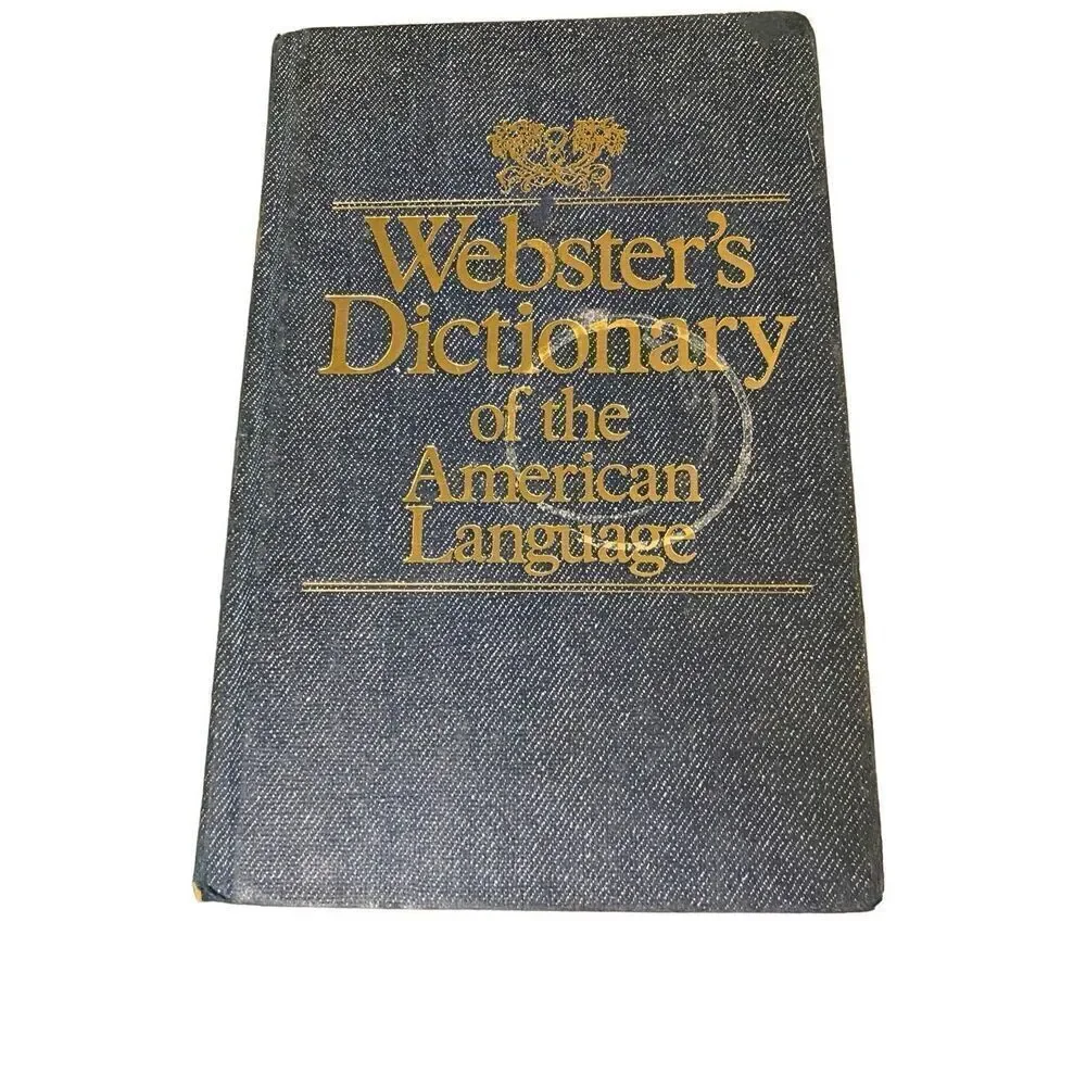 1976 Websters Dictionary Of The American Language Denim Hardcover Book